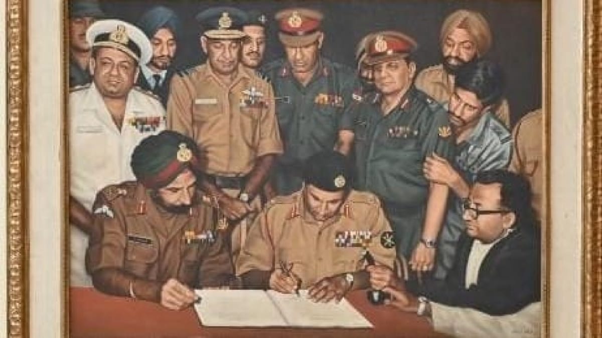 Army Relocates 1971 Surrender Painting Amid Controversy